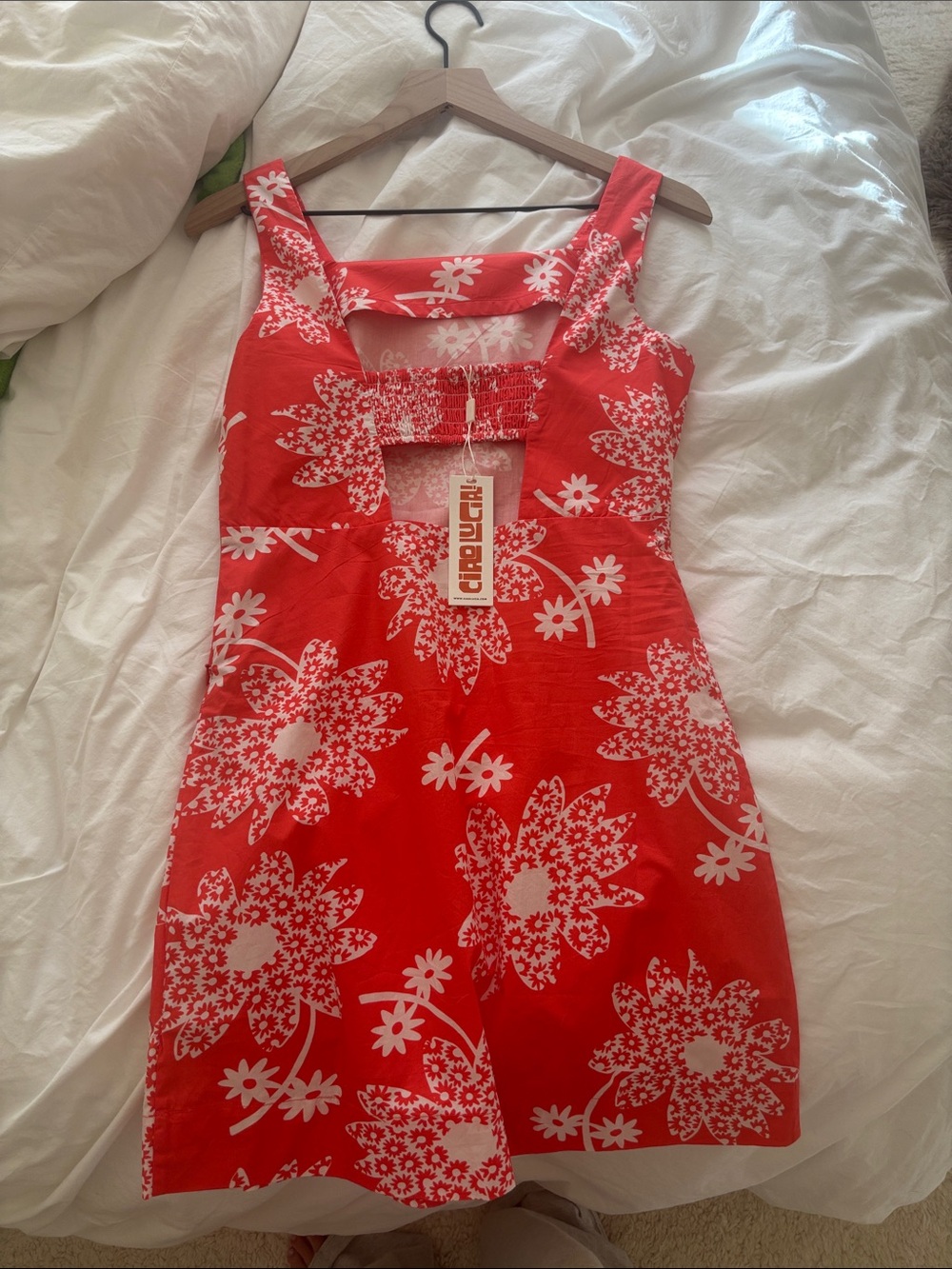 Ciao Lucia Red Floral Mini Dress - Picture 2 of 4